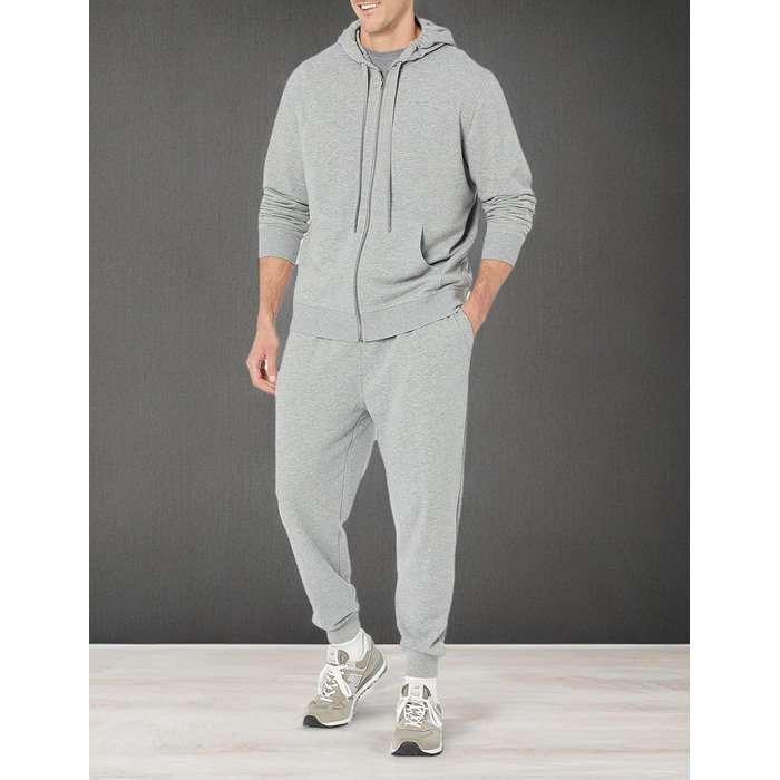 Чоловічий худі Amazon Essentials з м'якого французького трикотажу з блискавкою та зручним кроєм (XL, сірий меланж)