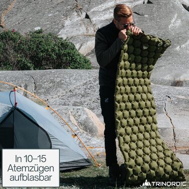 TRINORDIC Isomatte надувна Ultraleichte 550g – для туризму та bikepacking, компактна
