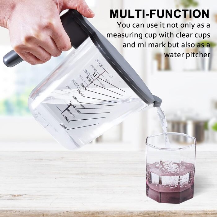 19-Piece Measuring Cup and Spoon Set, includes 10 stackable measuring cups with lids and 9 magnetic measuring spoons, BPA-free, dishwasher safe (multicolored)