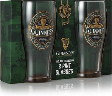 Guinness Irland Kollektion: Набір з 2 скляних пінт у традиційному стилі