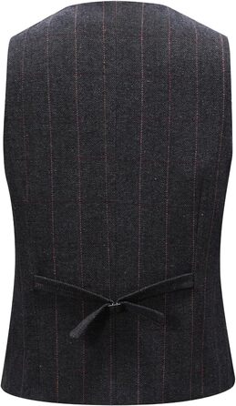 Чоловіча жилетка в клітинку 'Риб'яча клітка' - костюмна жилетка, чорна, розмір XXL