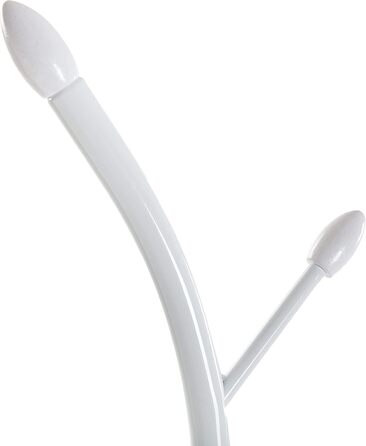 Versa Swindon Minimalist Coat Rack for Entryway, with 9 Hooks for Clothes or Bags, Dimensions (H x W x D) 185 x 32 x 32 cm, Metal, Color: White