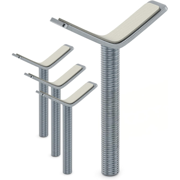 Захисне ґратка BOMI Mira для дверей | Захист від котів з люком | Ідеальне перегородження для собак, котів та цуценят | Металеве ґратка для собак у квартирі, білий колір | Набір Y-адаптерів (M10), 4 шт., сріблястий