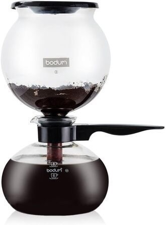 Кавоварка Bodum Pebo 1208-01, 1 л, чорна, сифоновий тип
