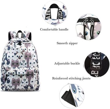 Шкільний рюкзак для дівчаток та хлопців: модний, водонепроникний, з відділенням для ноутбука (червоне трикутника)