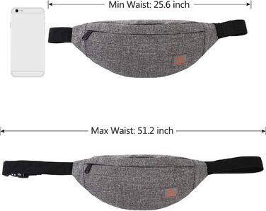 Поясна сумка TYNAT T201 сірого кольору – легка та зручна для туризму та спорту (жіноча/чоловіча)