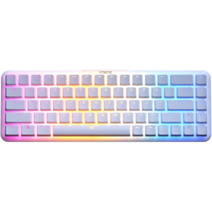 Механічна ігрова клавіатура Fnatic Streak65 LP Weiß з RGB-підсвічуванням та Speed Silver-перемикачами (65% layout, DE/QWERTZ)