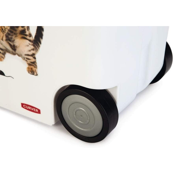 Контейнер для корму Curver Love Pets для котів, 12 кг, 35 л, білий/сірий, 49,3 x 27,8 x 42,5 см