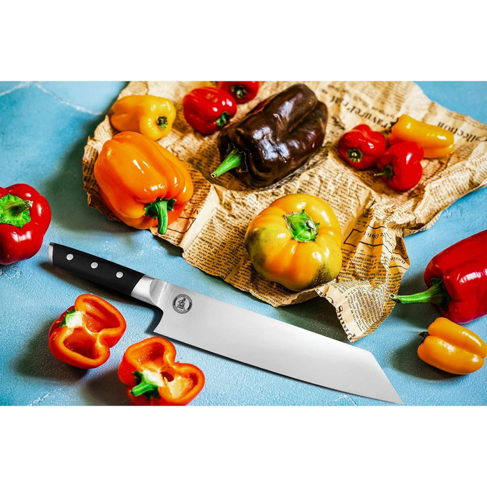 Кухонний ніж-топірець Kitory Hackmesser 18 см, з високоякісної нержавіючої сталі, з ручкою Pakkawood (Mtd08de)