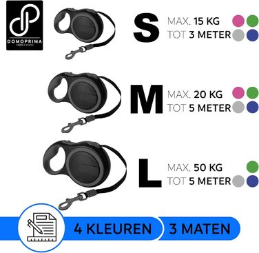 Нашийник для собак DOMOPRIMA: міцний, безпечний, 3 розміри (S, M), 4 кольори (сірий, блакитний, зелений, рожевий)
