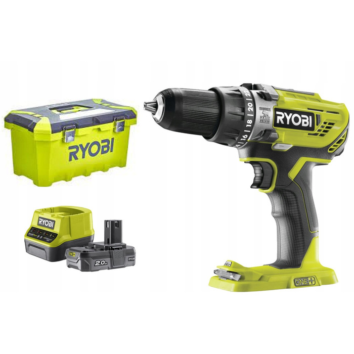 Акумуляторний ударний дриль-шурупокрут Ryobi 18 V 2 Ah 50 Nm