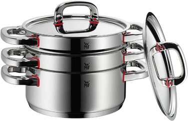 Каструля WMF Premium One з однією ручкою 16,5 см з кришкою, 1,5 л, з внутрішньою шкалою, з нержавіючої сталі Cromargan, з отвором для пари, для індукційних плит