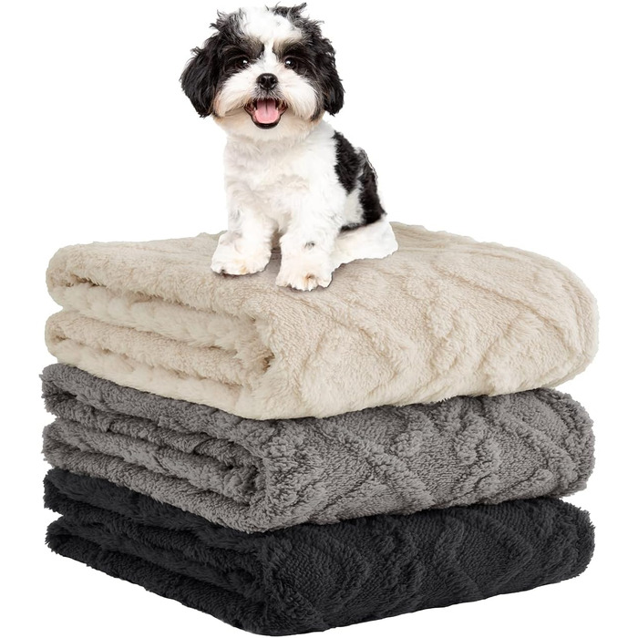 MIULEE Лежанка для собак 70x100 см, м'яка ковдра для тварин, флісова лежанка для собак і котів, легко миється, підходить для собак, котів, морських свинок та інших тварин (X Large(100*160cm), світло-сіра)