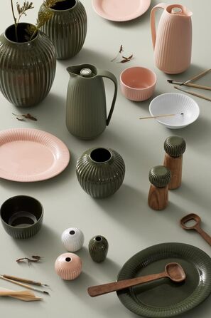 Ваза Kähler Hammershøi, блакитна, ручної роботи, h25.5 см (h21 см, Karamel)