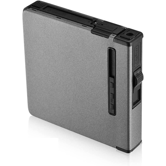 Електронне запальничкове кейс для сигарет CAM2 на 20 сигарет, чорний, з автоматичним викиданням