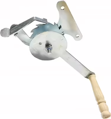 QLS Winch Cable Roll Pulley Crank Zinc-plated Swivel Grill Grill Grate Tripod Stand Silver