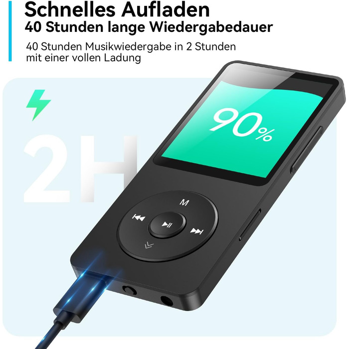 MP3 плеєр AGPTEK 32GB Bluetooth 5.3, 1.8