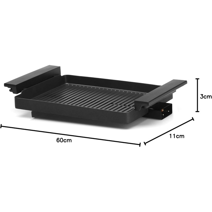 WMF Lono Electric Table Grill with Glass Lid - Non-Stick Coated Plate, Removable Drip Tray, Dishwasher Safe, Matte Stainless Steel, 2200W Single