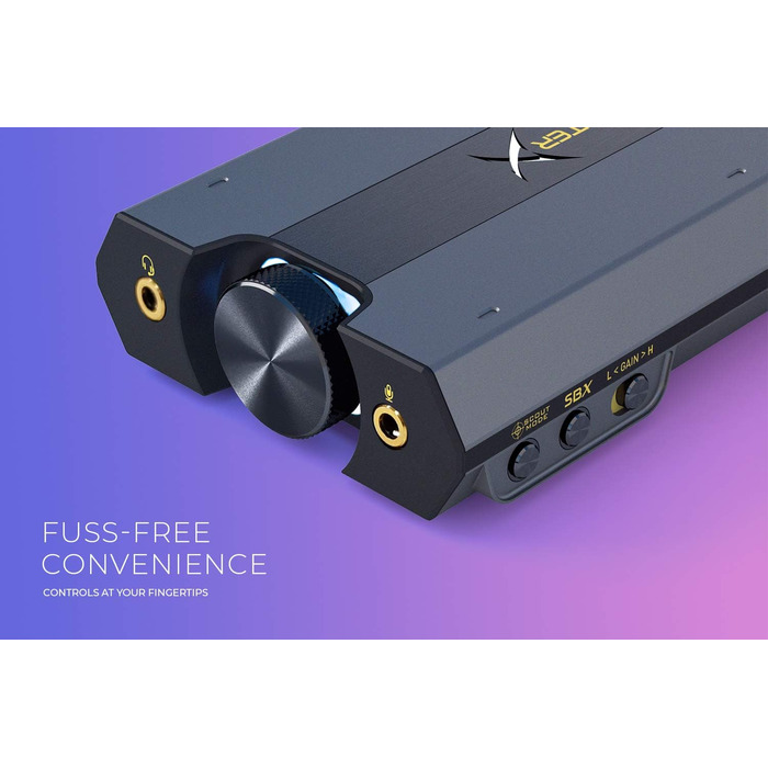 Sound BlasterX G6 7.1 HD: зовнішня звукова карта, DAC та USB-підсилювач для геймінгу. Сумісна з PS4, Xbox One, Nintendo Switch та PC.