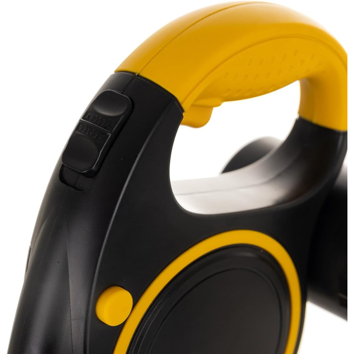 Поводок для собак PURLOV з LED-підсвіткою та дозатором для відходів – 5м автоматичний поводок для середніх собак 10–25кг – ергономічна ручка, функція зупинки та антиковзне обплетення