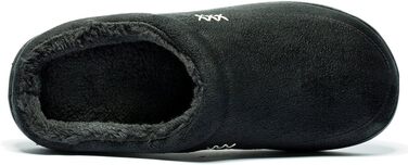 Чоловічі халапи NewDenBer з меморі-піною, теплі, зручні, зимові, з антиковзкою підошвою, чорні, 45/46 EU