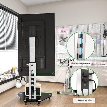 Підставка для телевізора XTRARM Proton 300 з полицею, розетками, USB-портами, VESA 191см, для телевізорів 32-75 дюймів, 40 кг, алюміній, скло, срібло