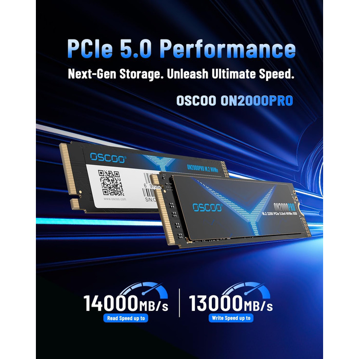 SSD NVMe 1TB PCIe Gen4x4/Gen5.0 2280 - до 14000 МБ/с (Чіткий NAND)