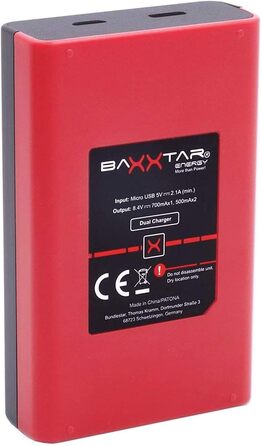 Акумулятор Baxxtar 2X DMW-BLG10E для Panasonic Lumix (з USB зарядним пристроєм та LCD дисплеєм)