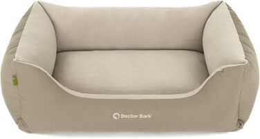 Крісло-ліжко для собак Doctor Bark - GreenLabel (S, 74x55 см) - м'яке, зручне, зелено-коричневе