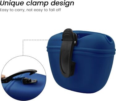 Силіконовий мішечок для корму для собак AUDWUD з кліпсою та магнітною застібкою, 2 шт., морська синя