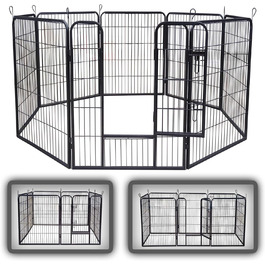 Клітка для цуценят Zoomundo 100 см, XL, чорна: загін для тварин, загін для цуценят, клітка для собак