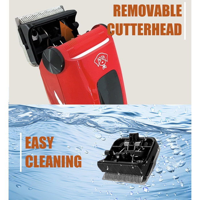 Професійна машинка для стрижки собак Hatteker: електрична, бездротова, з підсвічуванням, 7500RPM, для собак та котів