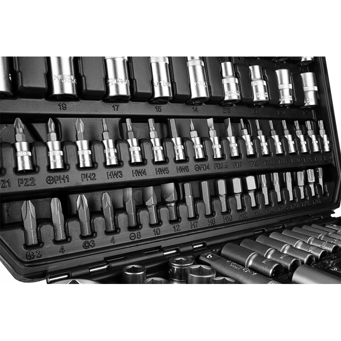 Набір торцевих ключів NEO TOOLS, 110 предметів, 1/2