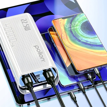 Повербанк Polion 40,000 mAh, білий