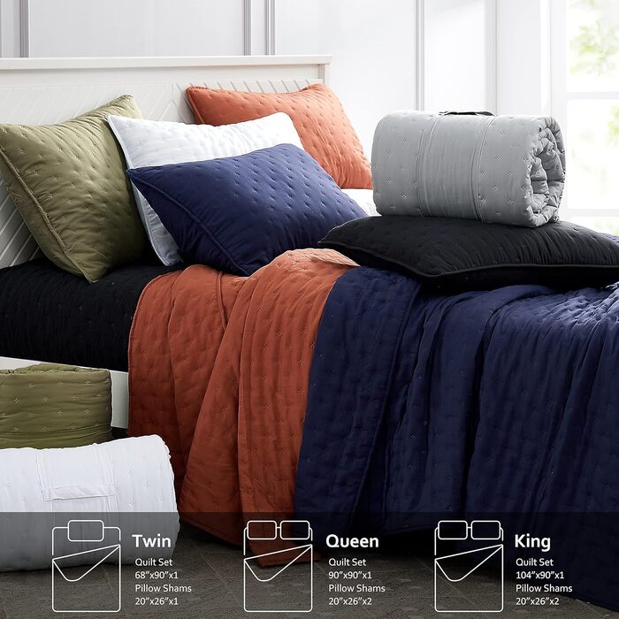 Набір постільної білизни ROARINGWILD California King: ковдра та 2 наволочки, оливковий зелений, 299.7 x 269.2 см