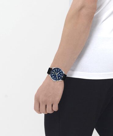 Годинник чоловічий Lacoste Chronograph Mainsail Quartz синій на силіконовому ремінці