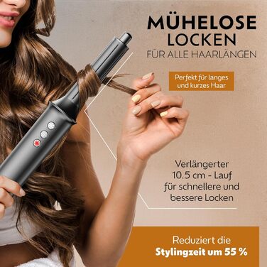 Мультистайлер 5-в-1 – плойка, фен-щітка з 110 000 обертів/хв – щітка для волосся з гарячим повітрям/фен-щітка/стайлер для великих локонів, об'єму та гладкого волосся – іонізатор для волосся з 5 насадками