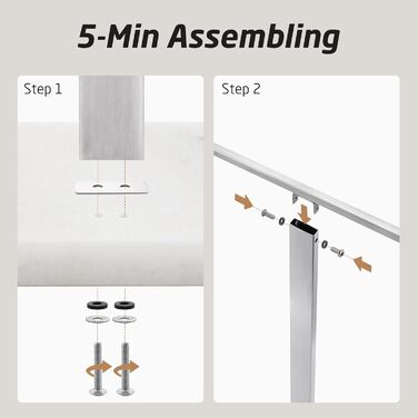 Підставка для рушників KES, стояча, з нержавіючої сталі, з мармуровою основою, 84 см, BTH217-2