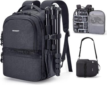 Сумка-рюкзак для фотокамери Bagsmart: DSLR/SLR, сумісна з iPad 12.9