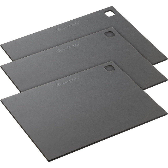 Rosenstein & Söhne Cutting Board Wood: 3-Piece Wood Fiber Cutting Boards, Dishwasher Safe, 37 x 27.5 cm (Cheese Cutting Boards, Large Kitchen Board)…