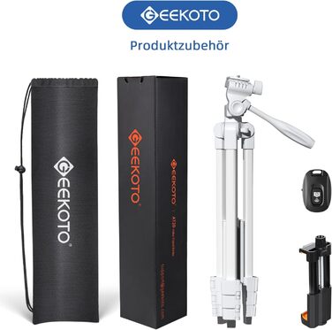Штатив для камери GEEKOTO AT20W: 77” з моноподом, 360° поворотний голковий вузлом, для DSLR камер до 8кг, чорний