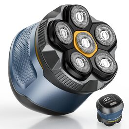 Електрична бритва для гоління голови Glatzen Herren: бездротова, для сухого та вологого гоління, з гнучкою голівкою та магнітною насадкою (6D)