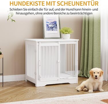 Сучасний вольєр для собак Hzuaneri DFC84301B, 69x49x64.5 см, з 2 дверцятами, для дому