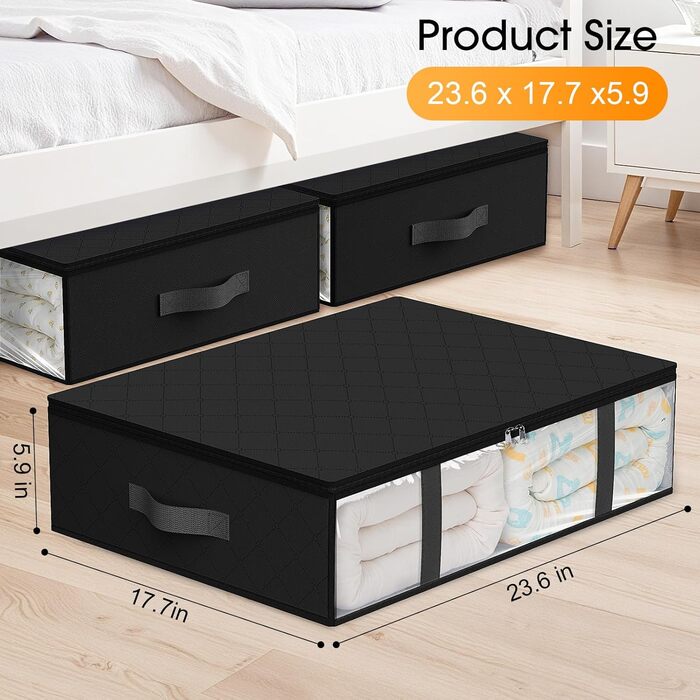 Підліжкова комода StorageRight, набір (Чорний, 3 шт.)