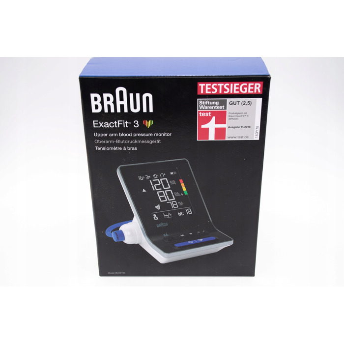 Тонометр на плече Braun ExactFit 3 BUA6150 з функцією визначення аритмії та чохлом