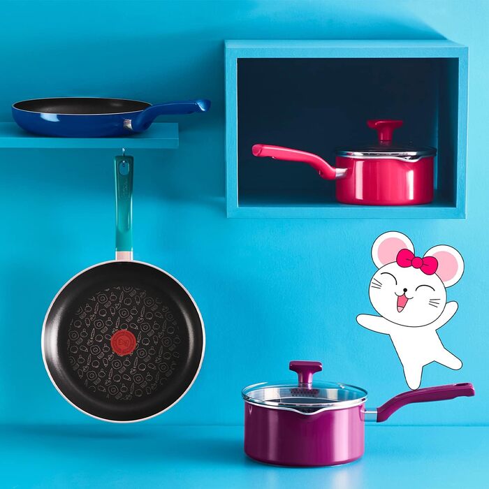 Сковорода Tefal Chefclub 28 см з антипригарним покриттям Titanium, індукційна, з індикатором нагріву Thermo-Signal, зелена