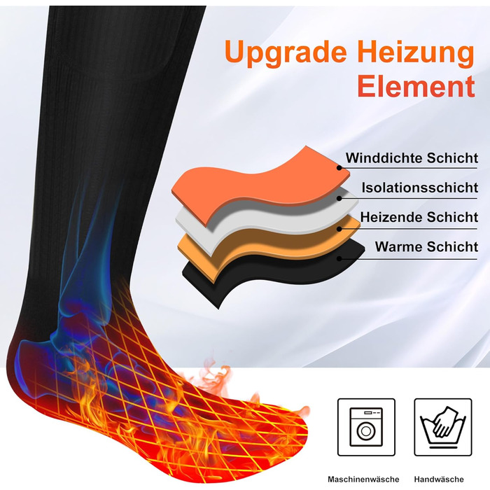 Спортивні грілки для ніг Svpro з підігрівом, акумуляторні, для чоловіків та жінок, чорні. Ідеально для кемпінгу та полювання.