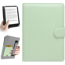Чохол для електронних книг Pocketbook/Tolino/Sony/Kindle/Kobo, зелений, шкіряний