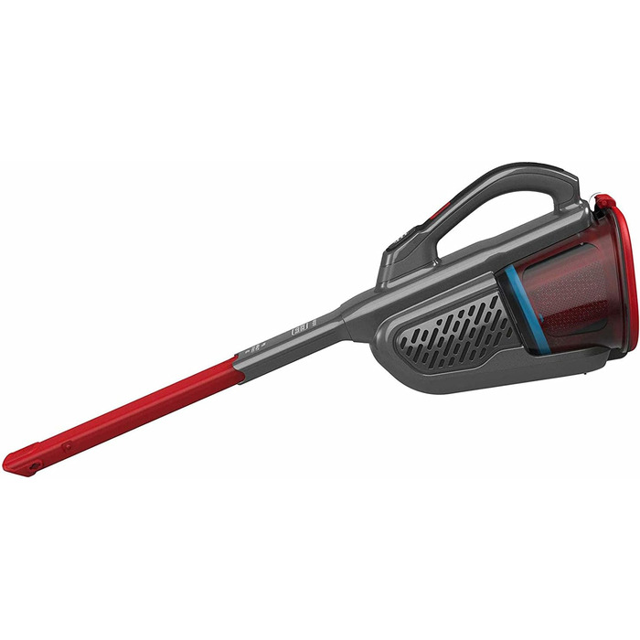 Ручний акумуляторний пилосос BLACK+DECKER BHHV315J Lithium Dustbuster Titanium/Red 12V, 500 мл, циклонна технологія, безмішковий, з насадкою для щілин