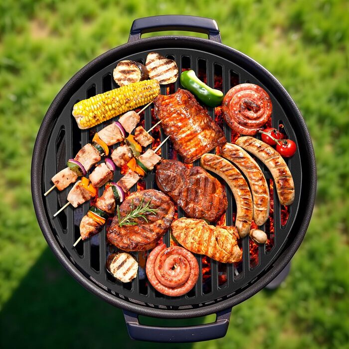 Чавунний гриль-решітка Gusseisen, Ø 45 см, для вугільних та круглих грилів, 55 x 26.5 x 0.9 см